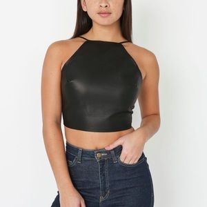 American Apparel Leather Top